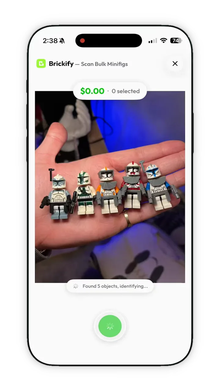 Five minifigures found in a single photo